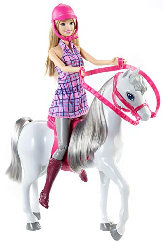 Barbie- Muñeca Y Su Caballo, Multicolor (Mattel DHB68)