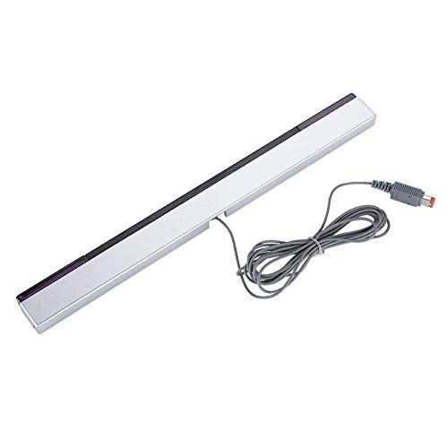 Barra de Sensor de Movimiento de Rayos Infrarrojos Infrarrojos con Cable Compatible con Wii/Wii U La Barra de Sensor con Cable Incluye un Soporte fácil de Montar el Receptor por Encima o por Debajo