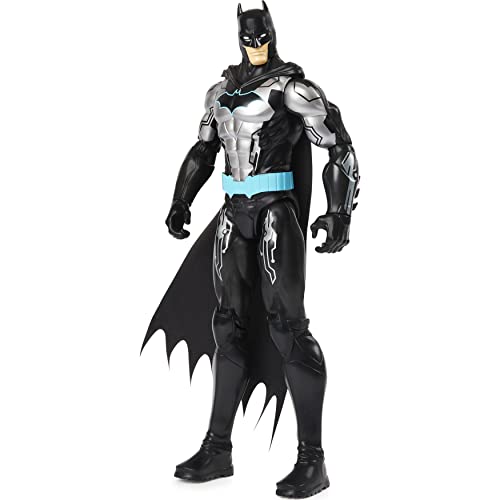 Batman, Figura de acción de Batman Bat-Tech (Traje Negro/Azul) de 30 cm, para niños a Partir de 3 años