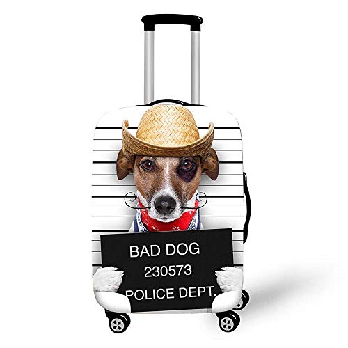 BBOOXX 3D Fundas de Maleta Carretilla Estuche Protector Personalidad Cuadrado Mascota Perro Impresión Espesar Viajar Equipaje Luggage Cover H-XL(29-32 Inch)