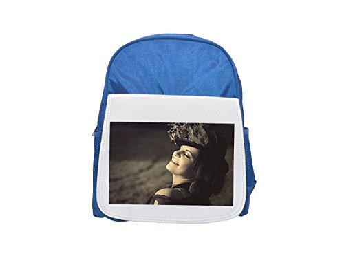 Beauty, Woman, Flowered Hat, Cap printed kid's blue backpack, Cute backpacks, cute small backpacks, cute black backpack, cool black backpack, fashion backpacks, large fashion backpacks, black fashion