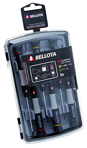 Bellota 6250J - Destornilladores de Precisión, Kit de 6 destornilladores