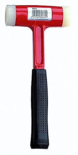 Bellota 8051-38 Martillo Anti-Rebote con Mango de plástico, Bocas de Nylon recambiables, 38 mm, Negro y Rojo