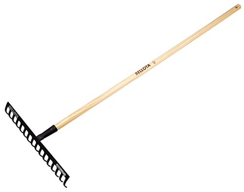 Bellota 951-14 CM- Rastrillo para limpiar , igualar y preparar tu jardin, de madera con cabezas de acero