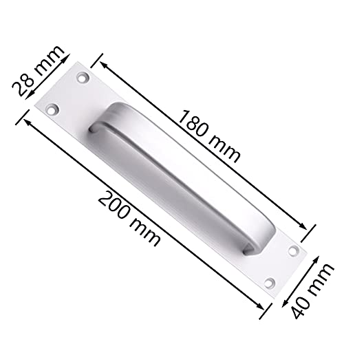 Belvanr Tiradores Puertas Correderas 2 Piezas Aleación Aluminio Manija Puerta Granero Manijas para Cajones con Tornillos Tirador de Puerta de Inodoro para Cocina Baño Cobertizo de Garaje