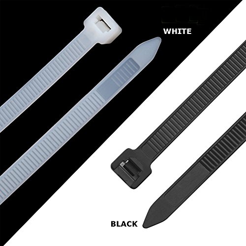 Beshine Bridas para Cables - 300mm x 7.6mm Bridas de Nailon, 100 Unidades, Negro