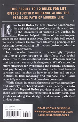 Beyond Order: 12 More Rules for Life (Random House Large Print)