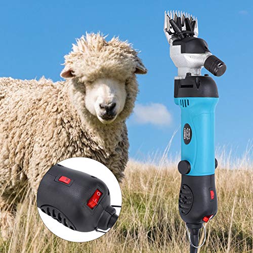 BHDD Cizallas eléctricas para ovejas, máquina de esquila de ovejas Profesional portátil con 6 velocidades, cortaúñas Ligeras para el Cuidado de Animales de Granja con Estuche de Transporte(EU)
