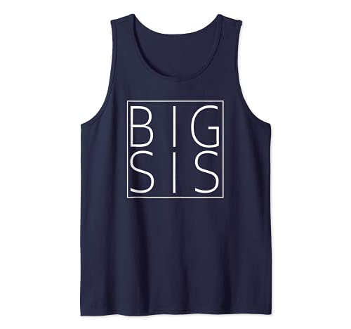 Big Sis Minimal Square Family Matching Tee Boxed Big Sister Camiseta sin Mangas