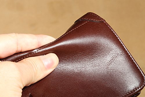 Billetera italiana de cuero de vaca de capacidad extra RFID para hombre, (1 café.), Talla única