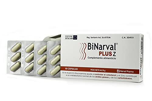 BiNarval PLUS Z® 60 Cápsulas - Nutracéutico eficaz como apoyo para quien está controlando su dieta - Narval Pharma