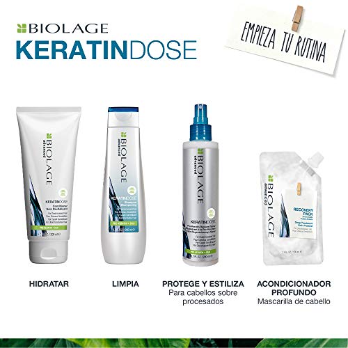 Biolage Advanced, Acondicionador KeratinDose con Pro-Keratina que Protege, Suaviza y da Brillo al Cabello, 200 ml