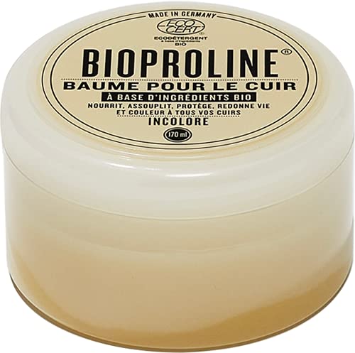 BIOPROLINE Bálsamo para cuero 100% natural a base de ingredientes ORGÁNICOS certificados por Ecocert y Nature Care Product. 170ml. Hecho en Alemania