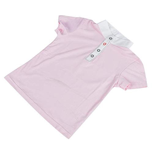 BITHEOUT Camiseta Ecuestre, Camiseta Ecuestre para niña, Ropa de equitación S/M, para equitación Ecuestre niña niños Deportes al Aire Libre(S-Pink Short Sleeve, S)