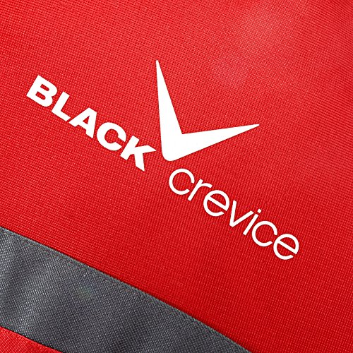 Black Crevice Bolsa para Botas de esquí, Rojo/Gris, 43 x 39 x 25 cm, 42 Liter