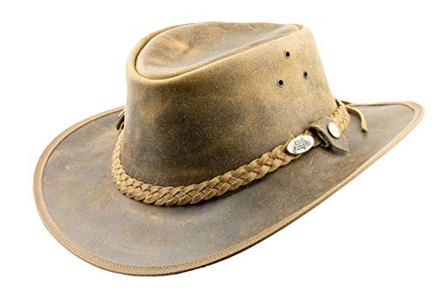 Black Jungle Bulat Sombrero de Piel, Sombrero del Oeste de Australia, Sombrero de Vaquero Bronceado (Bronceado, XL)