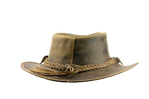 Black Jungle Bulat Sombrero de Piel, Sombrero del Oeste de Australia, Sombrero de Vaquero Bronceado (Bronceado, XL)