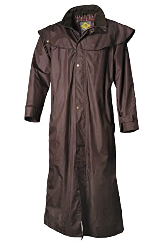 Black Roo Stockman Coat - Abrigo, varias tallas disponibles, (- Marron), XX-Large