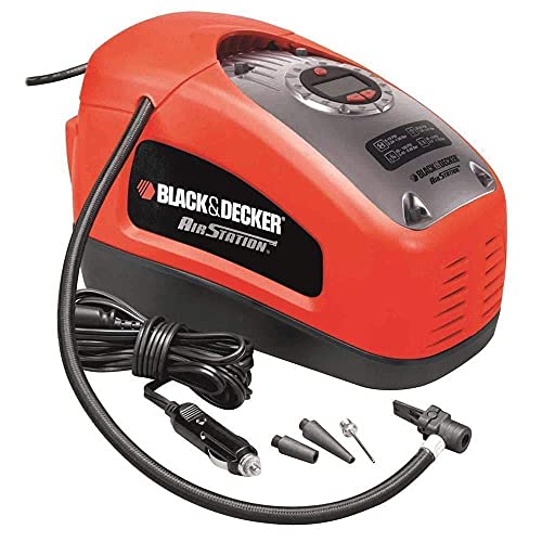 BLACK+DECKER ASI300-QS - Compresor de aire, 160 PSI, 11 bar, Fuente de alimentación: Cable eléctrico, Rojo/Negro