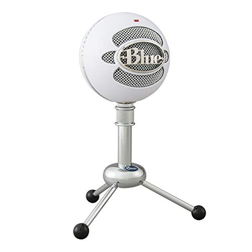 Blue Micrófonos USB Snowball, micrófono clásico de calidad de estudio para grabación, podcasting, radiodifusión, retransmisión de gaming en Twitch, locuciones, vídeos de YouTube en PC y Mac - Blanco