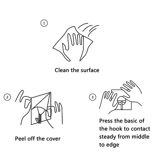 Blulu Ganchos Adhesivos sin Clavo Ganchos Transparentes Resistentes para Colgador de Cocina Baño Puerta Techo, Paquete de 8