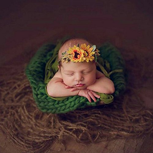 BOBEINI Manta de fotografía, manta de fondo de yute recién nacido, para fotografía de bebé, red gruesa de capa de arpillera