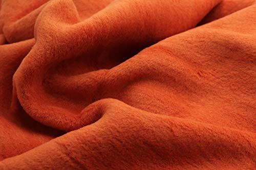 Bocasa by biederlack 66338 Cotton Pure - Manta (150 x 200 cm, 100% algodón), Color Naranja