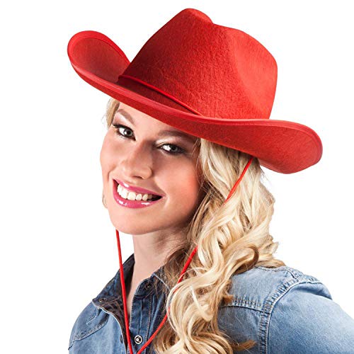 Boland - Sombrero de Vaquero para Adulto, tamaño estándar, Color Rojo (4075)