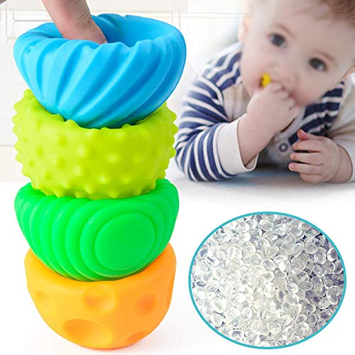 Bolas Sensoriales para Bebés Juguetes Bebe Textured Multi Ball, Multi-Touch Textured Senses Touching Training Ball Toy Gift para Niños Multi Textura Pelota Sonajeros Bebe 6Pcs