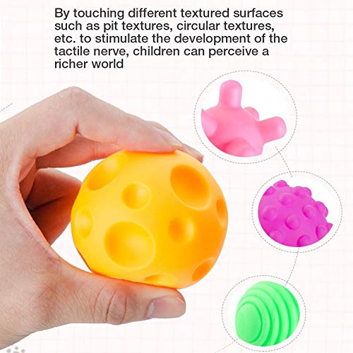 Bolas Sensoriales para Bebés Juguetes Bebe Textured Multi Ball, Multi-Touch Textured Senses Touching Training Ball Toy Gift para Niños Multi Textura Pelota Sonajeros Bebe 6Pcs