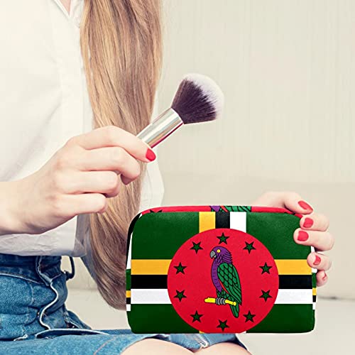 Bolsa de cosméticos Bolsa de Maquillaje Bolsa de cosméticos de Viaje, Bolso de Mano, Bolso de baño,Bandera de Dominica