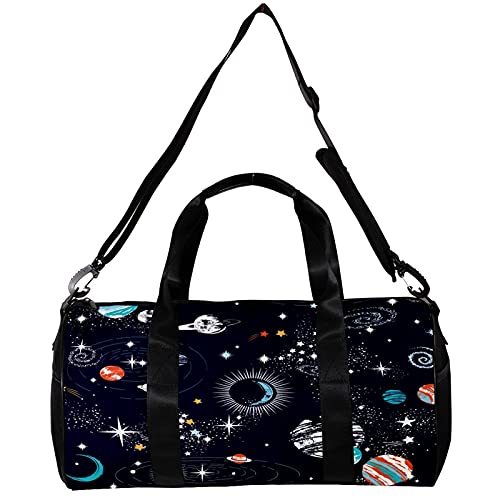 Bolsa de viaje para mujeres y hombres Galaxy Space Planets Sports Gym Tote Bag fin de semana de viaje al aire libre Bolsa de equipaje
