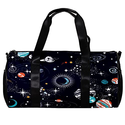 Bolsa de viaje para mujeres y hombres Galaxy Space Planets Sports Gym Tote Bag fin de semana de viaje al aire libre Bolsa de equipaje