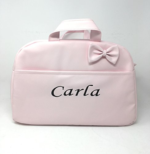 Bolso Carrito Bebe Polipiel Personalizado con Nombre Bordado + regalo de un babero -Danielstore