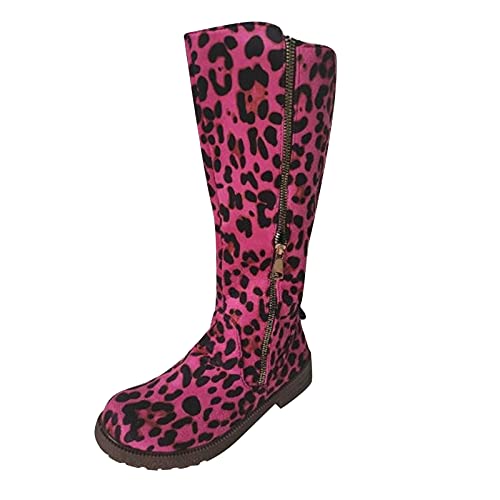 Botas altas para mujer con estampado de leopardo, botas de equitación con tacón de bloque con cremallera, botas de tacón alto, botas de moda para el tiempo libre, botas de invierno cálidas