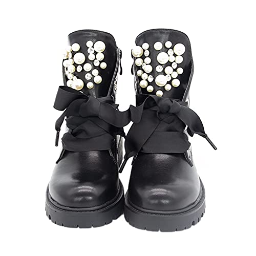 Botas de Invierno para Mujer,Impermeables,Forradas,Cálidas,Zapatos Con Cremallera Lateral,Estilo Chelsea Negra