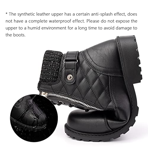 Botas Mujer Invierno Botines Mujer Forradas Nieve Zapatos de Invierno Antideslizantes con Cordones 2 Negro EU 39