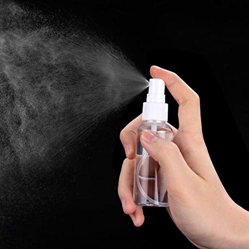 Bote Spray Botellas Vacía De Plástico Transparentes Contenedor de Pulverizador, 6 Piezas (50Ml)