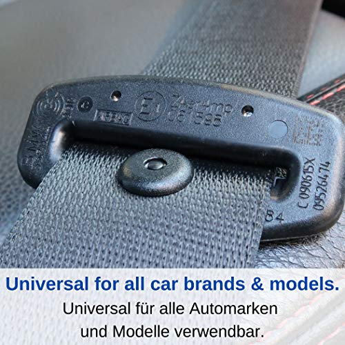Botón de cinturón universal, 10x desove, hecho de plástico duro, la misma calidad que las piezas de repuesto originales, adecuado para todas las marcas de automóviles, bloqueo de retorno del cinturón