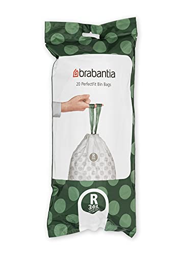 Brabantia PerfectFit - Bolsas de basura, código R, 36L, 120 bolsas