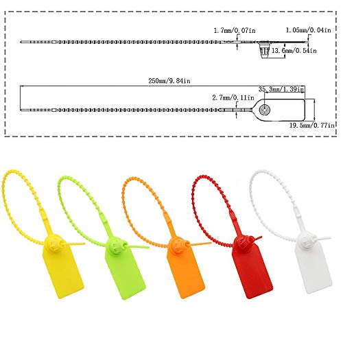 Brida de Cable Multicolor, 100 Pcs Nylon Plástico Ataduras de Cables, Brida de Cable Etiquetas, Colores Bridas, para Ropa Zapatos Bolsos Equipaje Logística Etiquetas de Transporte (Varios Colores)