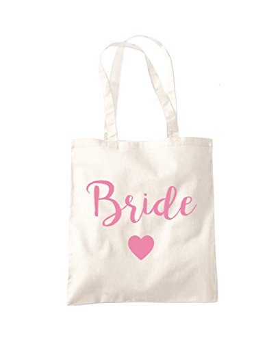 Bride – Bolsa de la compra de regalo para despedida de soltera o novia Beige natural talla única