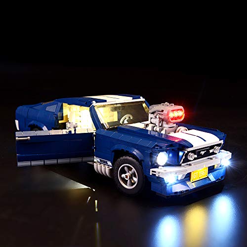 BRIKSMAX Kit de Iluminación Led para Ford Mustang-Compatible con Ladrillos de Construcción Lego Modelo 10265, Juego de Legos no Incluido…