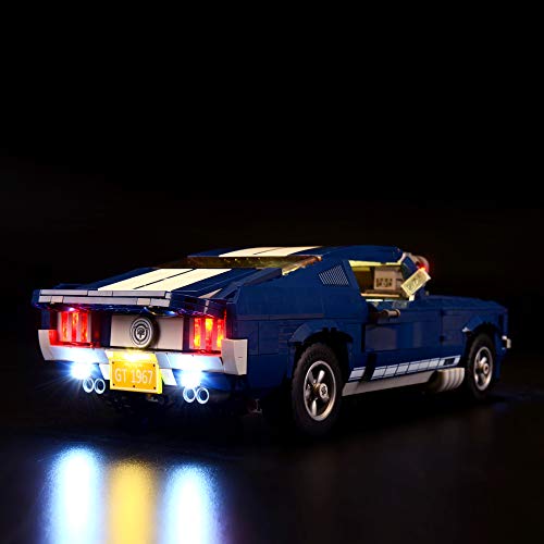 BRIKSMAX Kit de Iluminación Led para Ford Mustang-Compatible con Ladrillos de Construcción Lego Modelo 10265, Juego de Legos no Incluido…