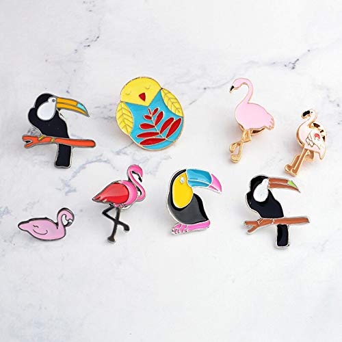 Broche de esmalte de cisne de pájaro tucán de dibujos animados con diseño de pájaro, chaqueta vaquera, solapa Pin de abrigo, joyería de moda para niños y mujeres