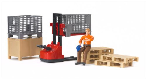 Bruder 62200 - Set de logística Bworld con Figura