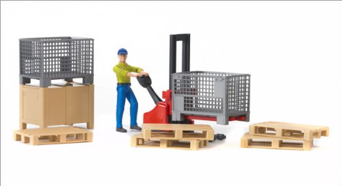Bruder 62200 - Set de logística Bworld con Figura