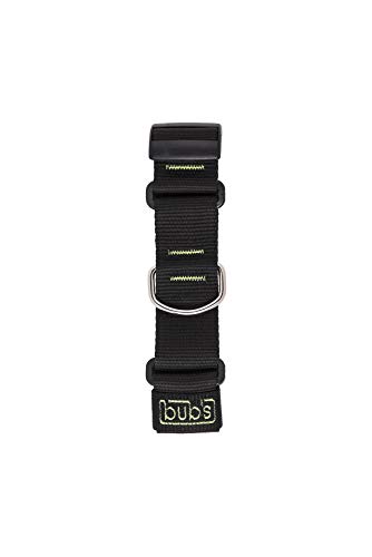 bub's Collar Martingale - Collar para Perro Grande/Mediano, antialérgico y Suave.Diseñado para Todo Tipo de Razas de Perro y Especialmente para Galgo(Comprobar tamaño: Cuello 26 a 45). Color Negro