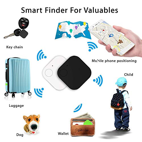 Buscador de Llaves Key Finders, 2 Piezas Jiobbo Buscador de Artículos Smart Tracker Bluetooth Teléfono Tracker Smart Tag para Llaves, Mascotas Cartera teléfono Celular con Android y iOS