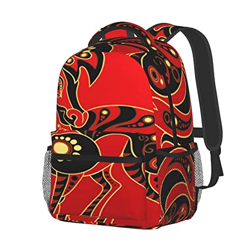 BYETWIK Mochilas Escolares Niños Niñas, Mochilas Hombre Mujer, Casual Deporte Playa Viaje Compras Bolsa Escolar, Mochilas Escolares Horóscopo del Zodiaco Caballo
